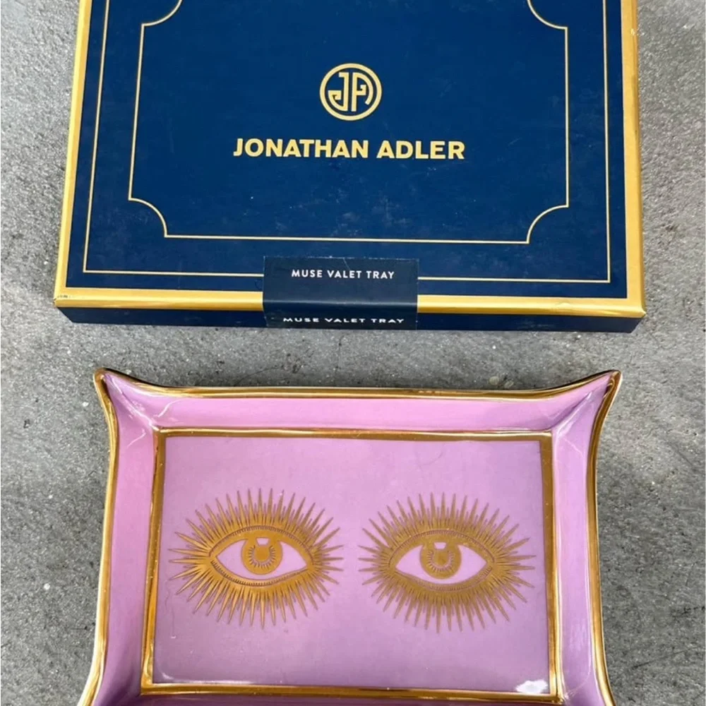 Jonathan Adler Purple and Gold Eye Tray
